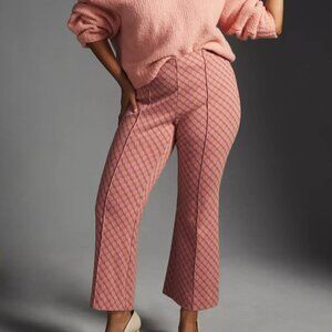 Anthropologie Margot Kick-Flare Cropped Pants, Pink and Orange, 1x